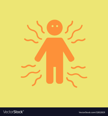 Malaria symptoms Shiver body feel cold vector image Malaria symptoms Shiver body feel cold vector image