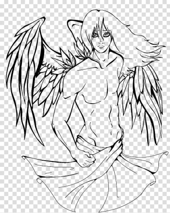 Male angel lines, male with wings illustration transparent background PNG clipart Male angel lines, male with wings illustration transparent background PNG clipart