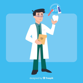 Male dentist character Free Vector Male dentist character Free Vector