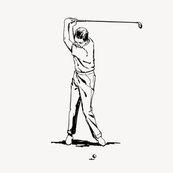 Male golfer clipart, vintage sport | Free Vector - rawpixel Male golfer clipart, vintage sport | Free Vector - rawpixel