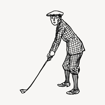 Male golfer clipart, vintage sport | Free Vector - rawpixel Male golfer clipart, vintage sport | Free Vector - rawpixel