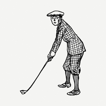 Male golfer drawing, sport vintage | Free PSD - rawpixel Male golfer drawing, sport vintage | Free PSD - rawpixel