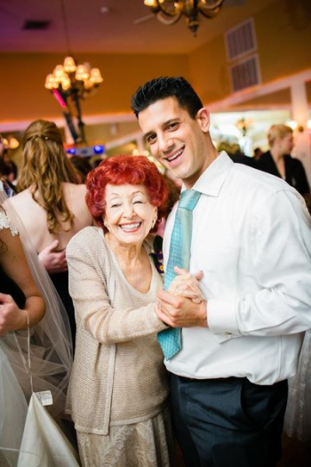 man and grandmother dancing man and grandmother dancing