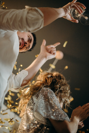 Man and Woman Celebrating Man and Woman Celebrating