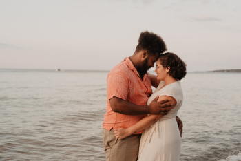 Man and Woman Near Sea Man and Woman Near Sea