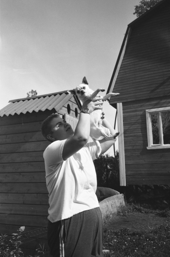 Man Carrying Chihuahua Man Carrying Chihuahua