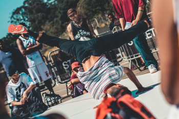 Man Doing A Head Stand Man Doing A Head Stand