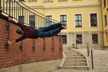 Man Doing Parkour Man Doing Parkour