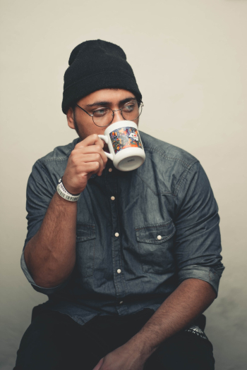 Man Drinking from Mug Man Drinking from Mug