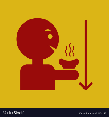 Man drinking hot vector image Man drinking hot vector image