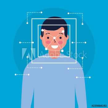 man face scan biometric digital technology man face scan biometric digital technology