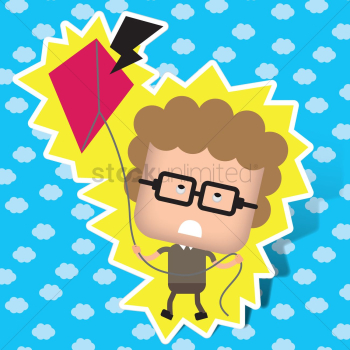 Man flying kite Man flying kite
