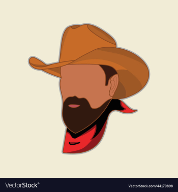 man head in cowboy hat man head in cowboy hat
