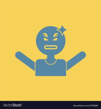 Man headache angry man head illness vector image Man headache angry man head illness vector image