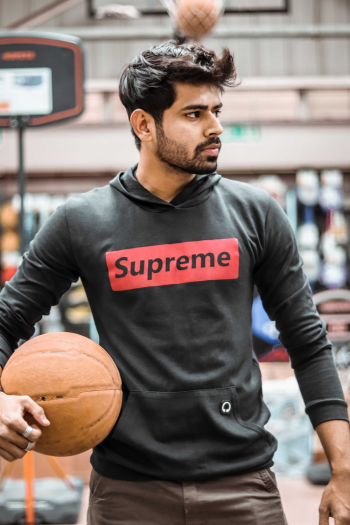Man Holding Basketb Man Holding Basketb