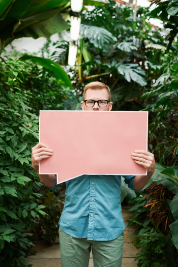 Man Holding Blank Signboard Man Holding Blank Signboard