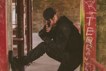 Man Holding Gun Man Holding Gun