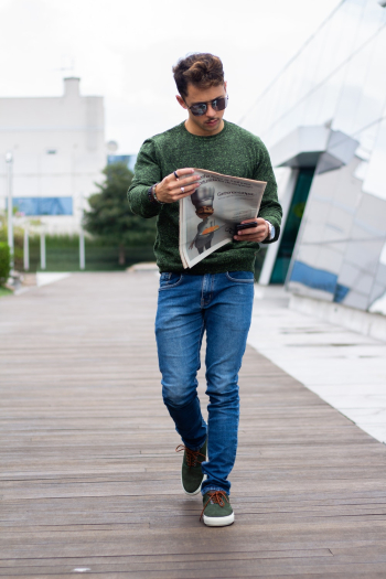 Man Holding Newspaper Man Holding Newspaper