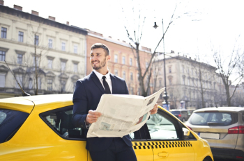 Man Holding Newspaper Man Holding Newspaper