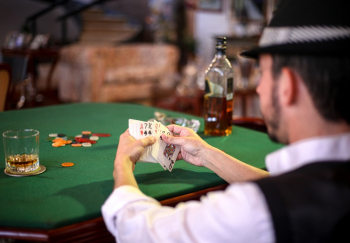 Man Holding Playing Cards Man Holding Playing Cards