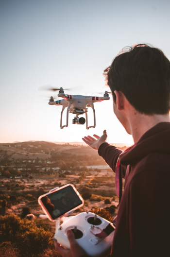 Man Holding Quadcopter Remote Man Holding Quadcopter Remote
