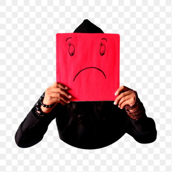 Man holding sad face sign | Free PNG - rawpixel Man holding sad face sign | Free PNG - rawpixel