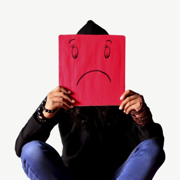 Man holding sad face sign | Free PSD - rawpixel Man holding sad face sign | Free PSD - rawpixel