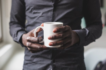 Man Holds Mug Man Holds Mug