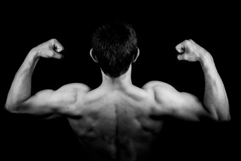 Man in Muscle Back View Man in Muscle Back View