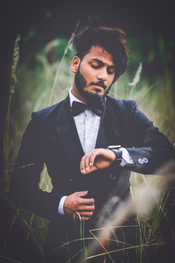 Man in Tuxedo Suit Surrounded by Grass Man in Tuxedo Suit Surrounded by Grass