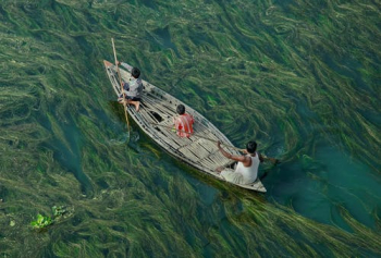 Man in White Shirt Riding on White and Red Boat on Body of Water · Free Stock Photo