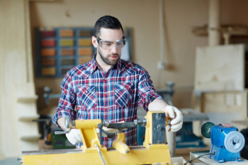 Man in workshop Free Photo Man in workshop Free Photo
