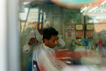 Man Inside Barber Shop Man Inside Barber Shop