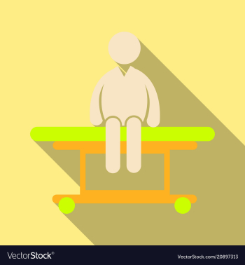 Man is sitting on a medical couch isolated vector image Man is sitting on a medical couch isolated vector image