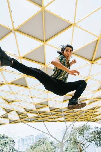 Man Jump Kick Photo Man Jump Kick Photo