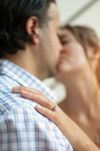 man kissing woman man kissing woman