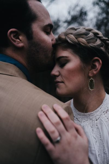 man kissing woman's forehead man kissing woman's forehead