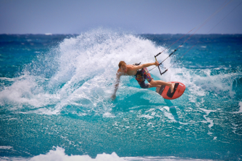 Man Kite Surfing Man Kite Surfing