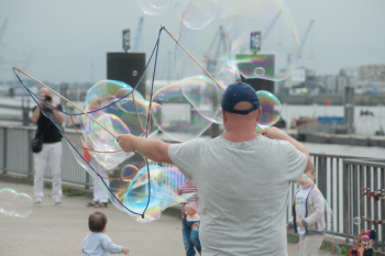 Man Making Bubbles Man Making Bubbles
