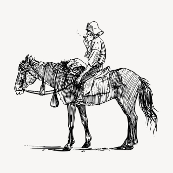 Man on horseback clipart, vintage | Free Vector - rawpixel Man on horseback clipart, vintage | Free Vector - rawpixel