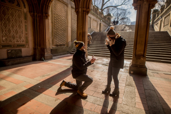 Man on One Knee Proposing to a Woman Man on One Knee Proposing to a Woman