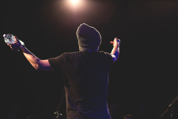 Man on stage
