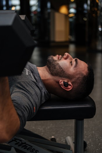 Man on Weight Bench Man on Weight Bench