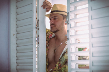 Man Peeking on Opened Window Man Peeking on Opened Window