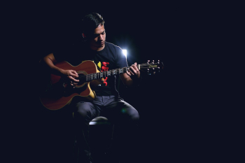 Man Playing a Guitar Man Playing a Guitar