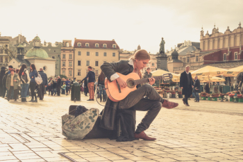 Man Playing Acoustic Guitar Man Playing Acoustic Guitar
