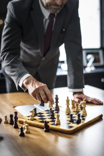 Man Playing Chess Man Playing Chess