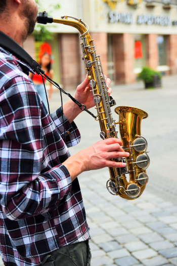 Man Playing Saxophone