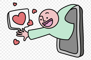 Man png giving love sticker, | Free PNG Sticker - rawpixel