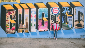Man Posing By Street Art Man Posing By Street Art